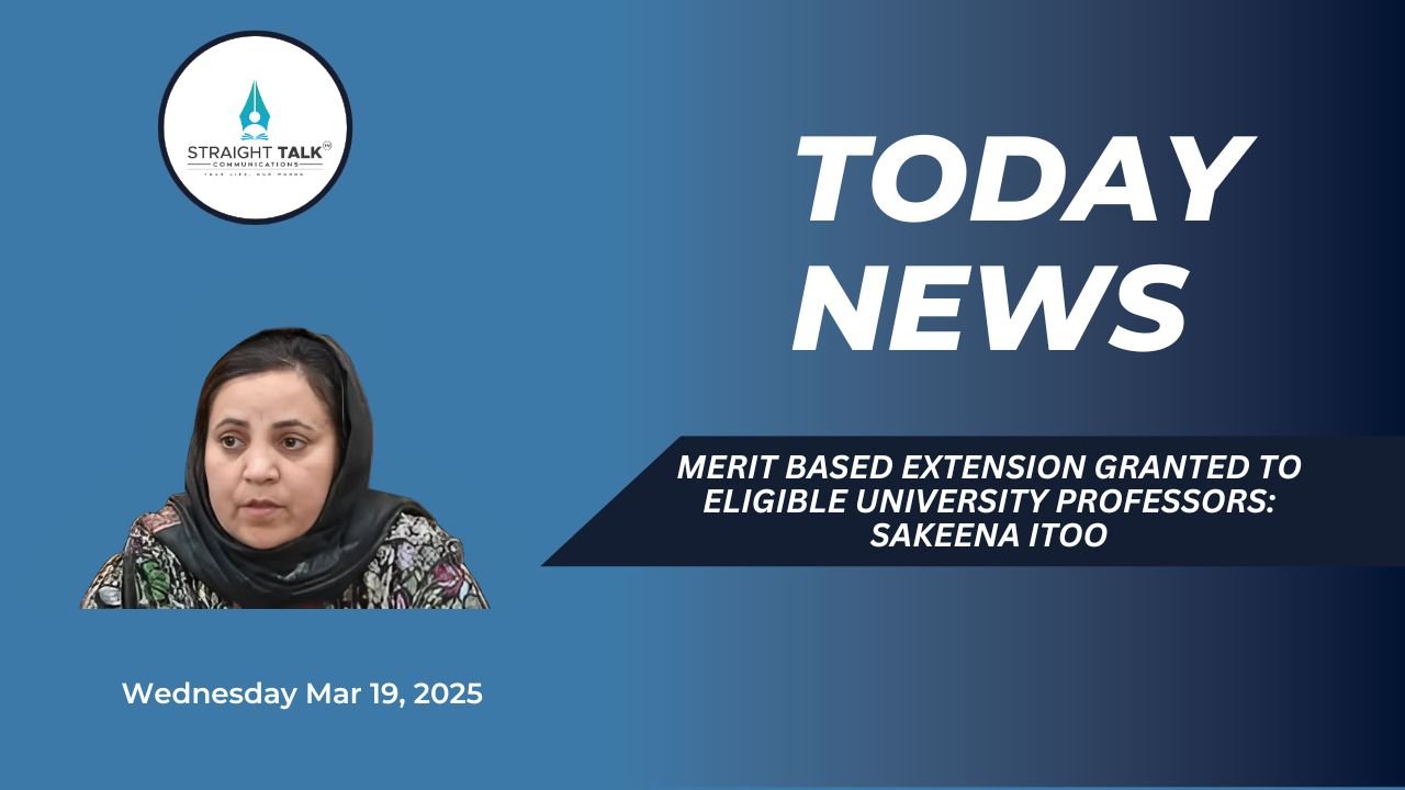 Merit based extension granted to eligible university professors: Sakeena Itoo
