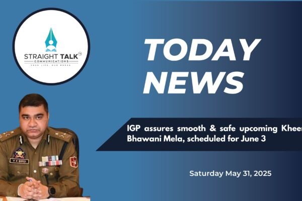 IGP assures smooth & safe upcoming Kheer Bhawani Mela, scheduled for June 3