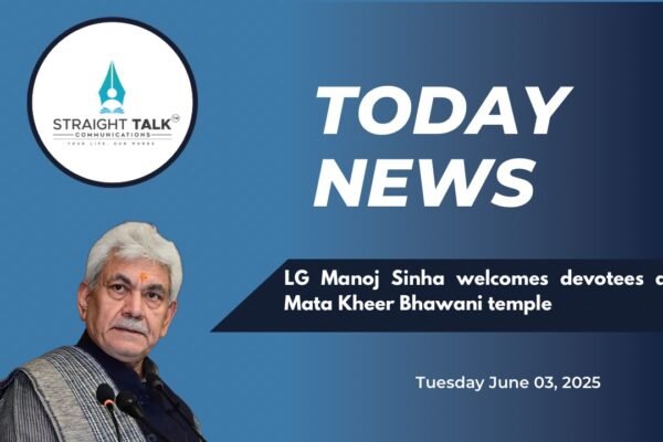 LG Manoj Sinha welcomes devotees at Mata Kheer Bhawani temple