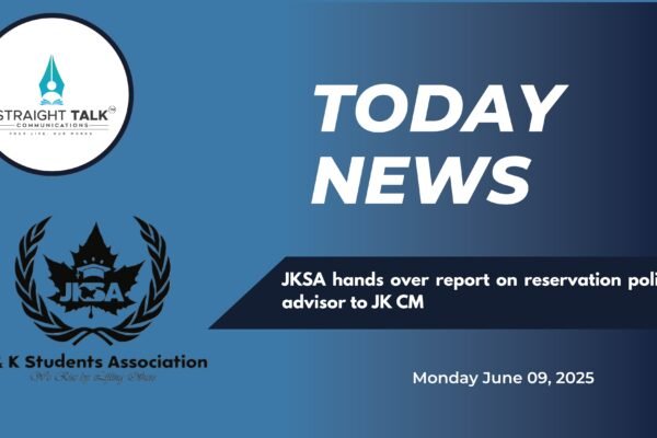 JKSA hands over report on reservation policy to advisor to JK CM